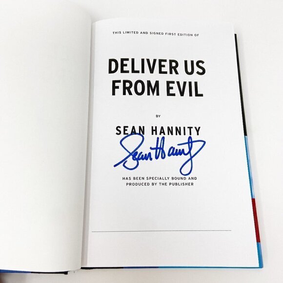 SEAN HANNITY Signed First Edition Deliver Us From Evil Hardback Book - Picture 5 of 9